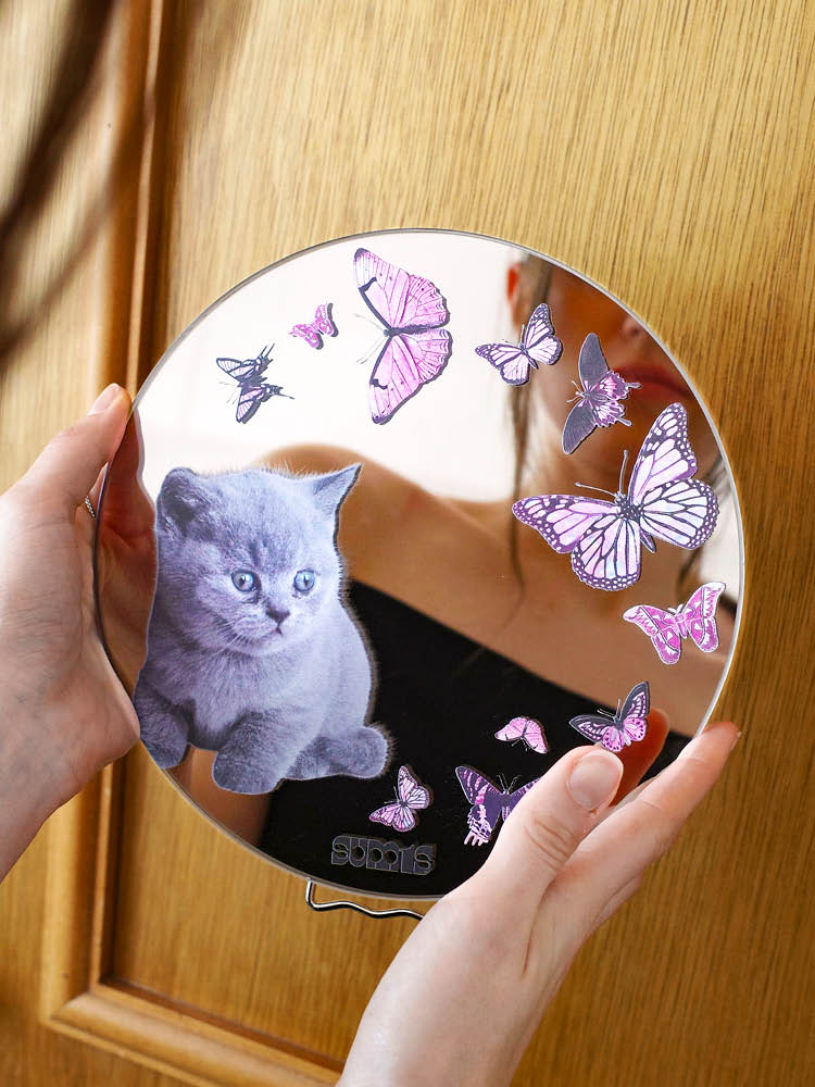 고양이와 나비 탁상 거울